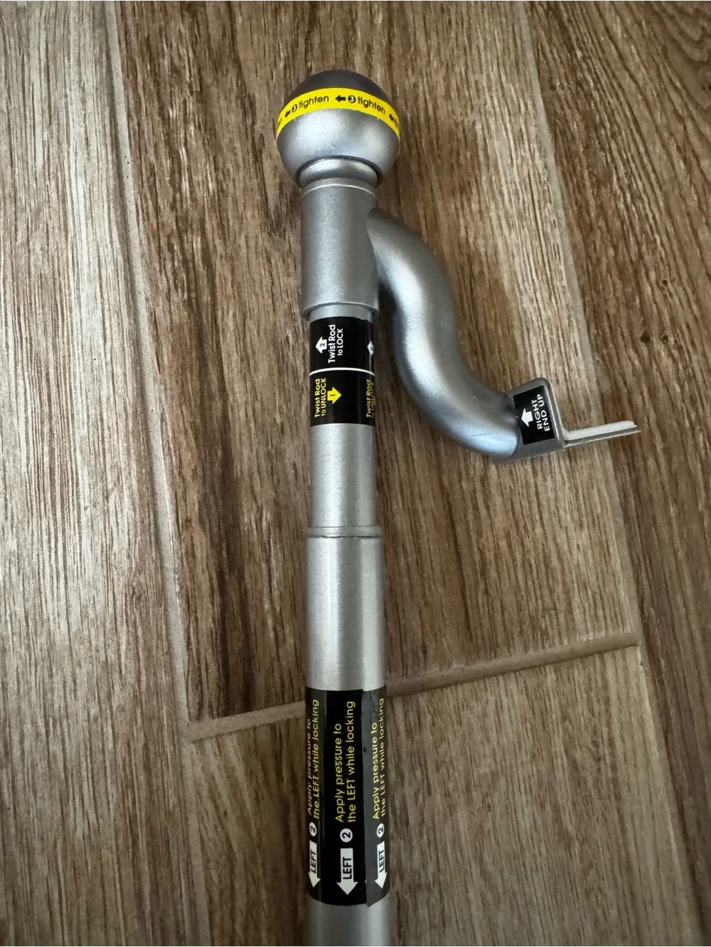 Adjustable Curtain Tension Rod With Decorative Round Finials 48-84